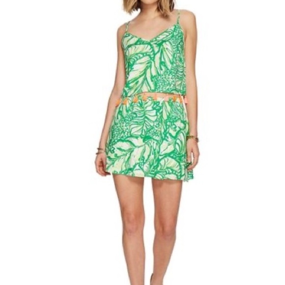 Lilly Pulitzer Ramona Vacation Summer Mini Skort in Toucan Green Coco Loca Sz 0 - Picture 8 of 8